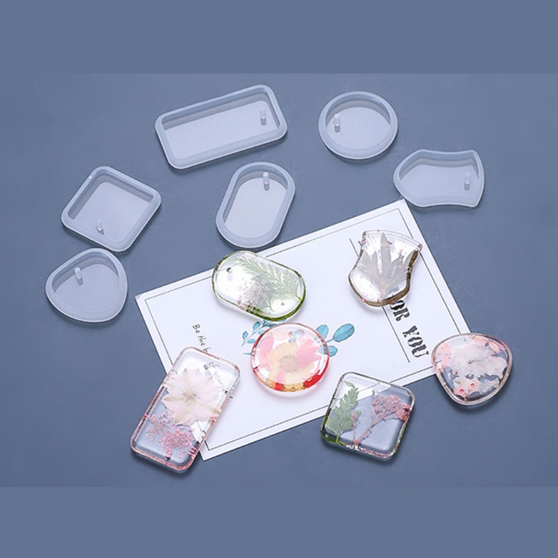 SIY  6 Pcs Keychain Epoxy Resin Mold Hanging Pendant Silicone Mould DIY Crafts Mold