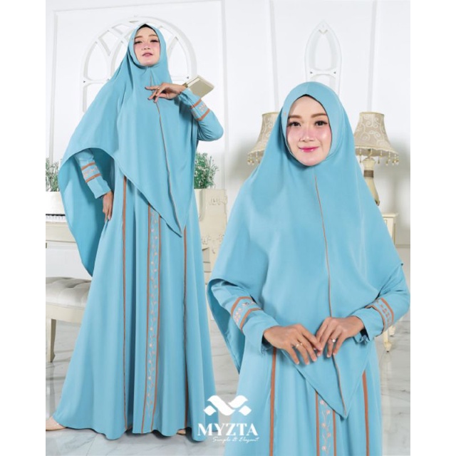 SET GAMIS SYARI MIRNA MYZTA ORIGINAL INAYA DRESS BAJU BUSANA MUSLIM WANITA DEWASA BUSUI SETELAN KHIM