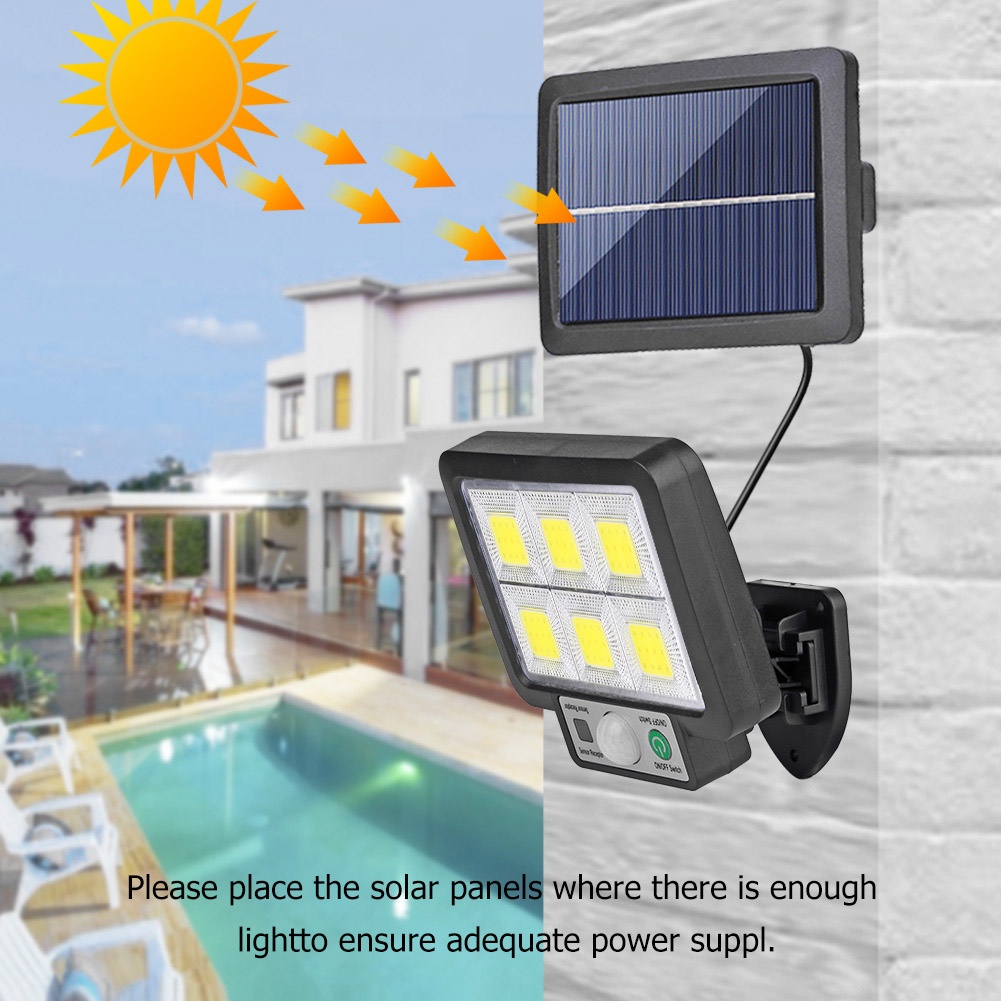 Lampu Taman Solar Sensor Gerak 120 LED Tenaga Surya / Lampu Taman Solar 120 LED Tenaga Surya Lampu Sorot Sensor Gerak-1