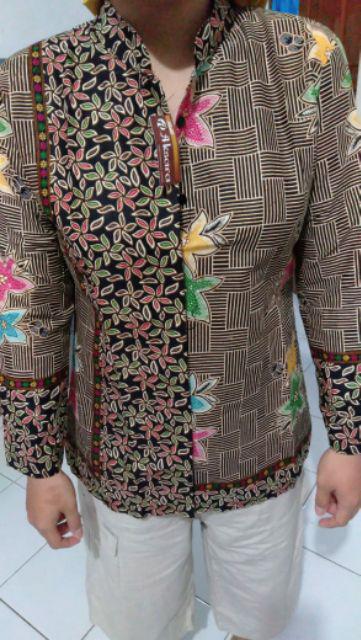 [ Terbaru ] Atasan Batik Wanita Kerja Kantor Ori Shabirah Batiksolo Blouse Blusebatik Batikmodern Xl