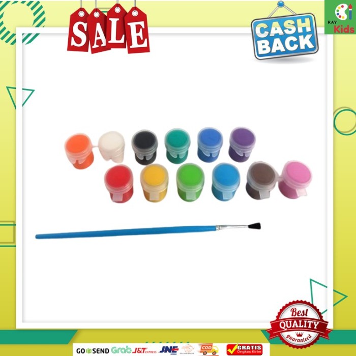 

Produk Terbaru Cat Cair Mewarnai Set Cat Kanvas Cat Mewarnai 12X5 Ml + 1 Kuas -