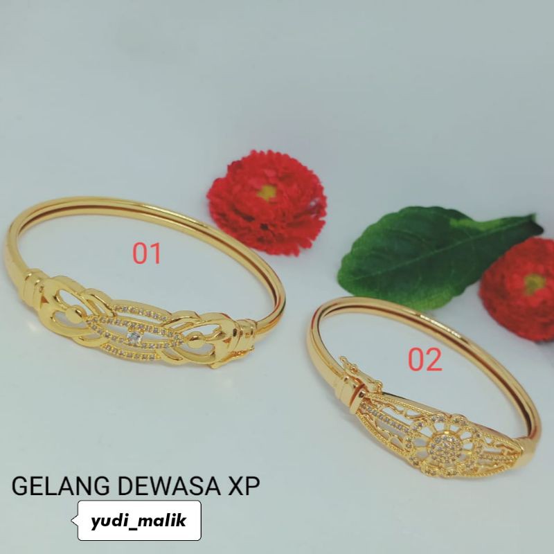 gelang tangan dewasa, perhiasan xuping mewah