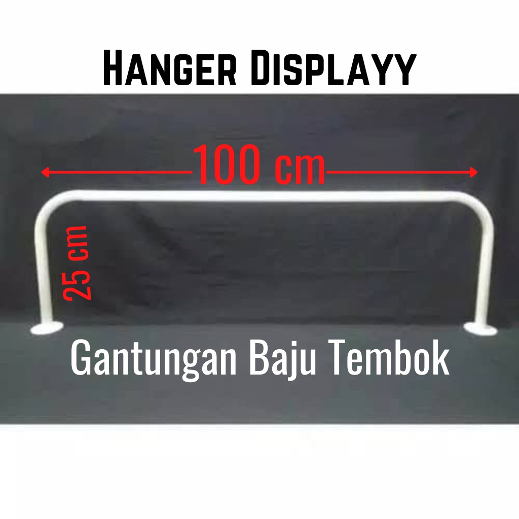 Gawang baju Tembok / Gawang Baju Tempel Kedinding / Gantungan Baju Tembok 1 Meter UNICO