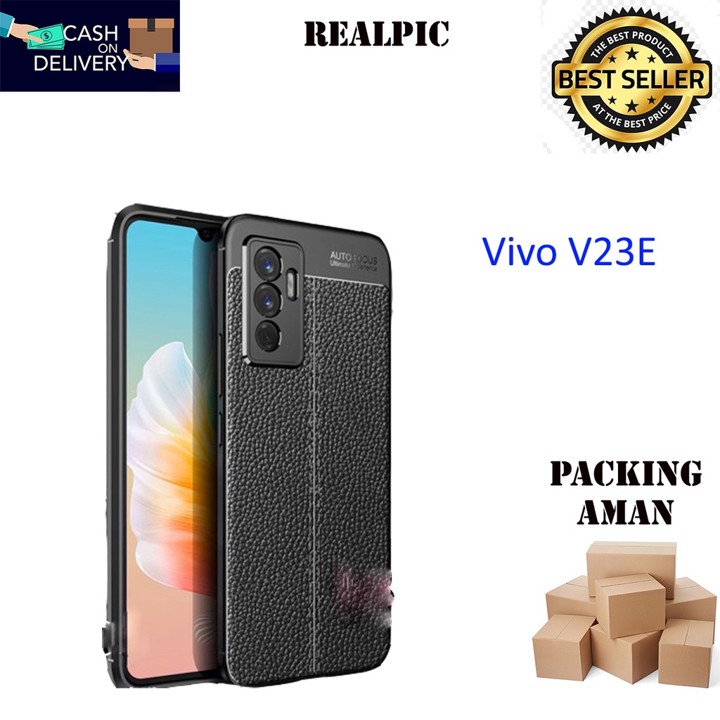 Case Auto Focus Vivo V23E Leather Experience SoftCase Slim Ultimate / Casing Kulit