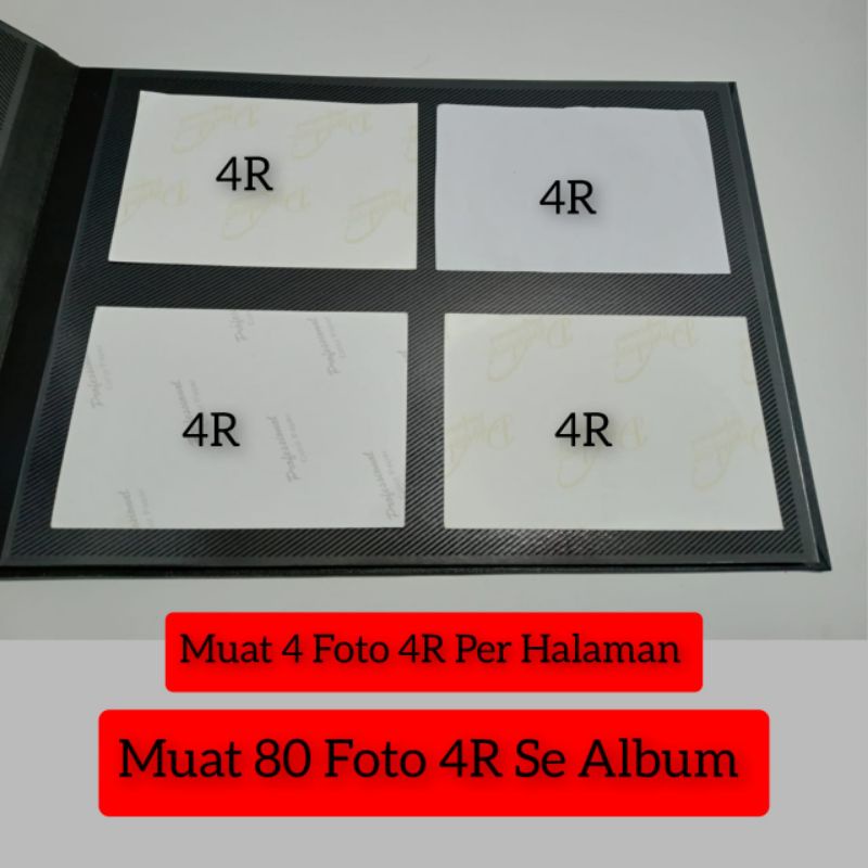 Album Foto Tempel Magnetic Besar Landscape Ukuran Lebar 10R 4R 3R Black