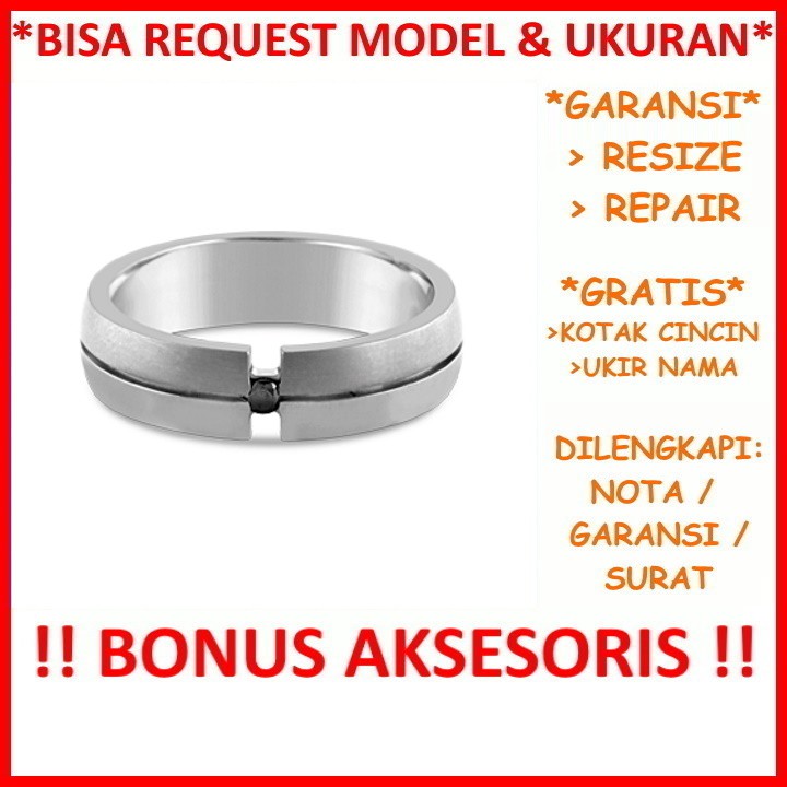 Garansi Paladium Asli Bisa Pesan Model Gratis Ukir Nama Cincin Kawin Palladium Murni Poladium ID377