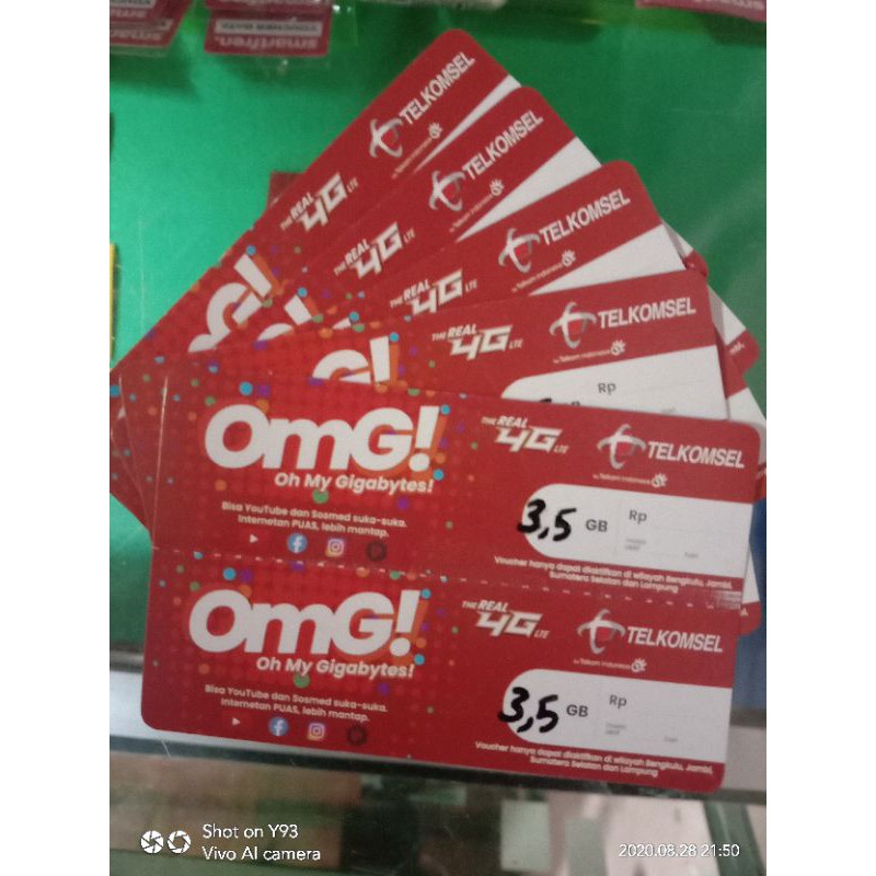 Voucher telkomsel 2,5gb & 3,5gb (Sumbagsel)