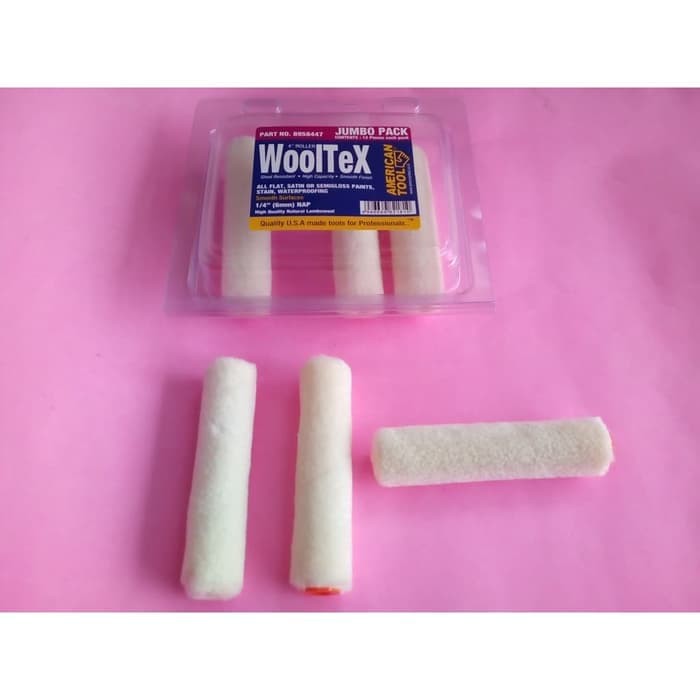 

BULU Wooltex per PC- kuas rol kecil rol kapal isi CAT AIR DAN MINYAK kecil AT 4