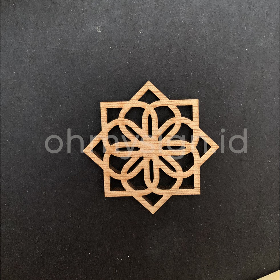 

Hiasan Hampers Lebaran Pattern | Idul Fitri Tag Hampers Label Kayu
