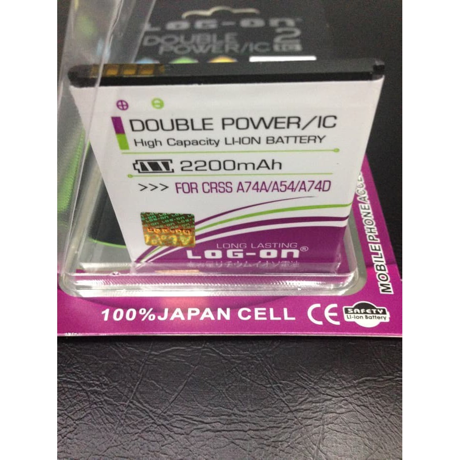 Baterai Log-On Evercoss A74A/A74C/A74D/A54 Double Power