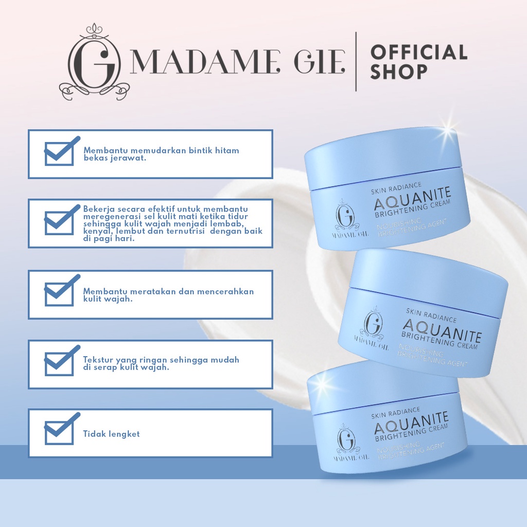 Madame Gie Skin Radiance Aquanite Brightening Cream 20g