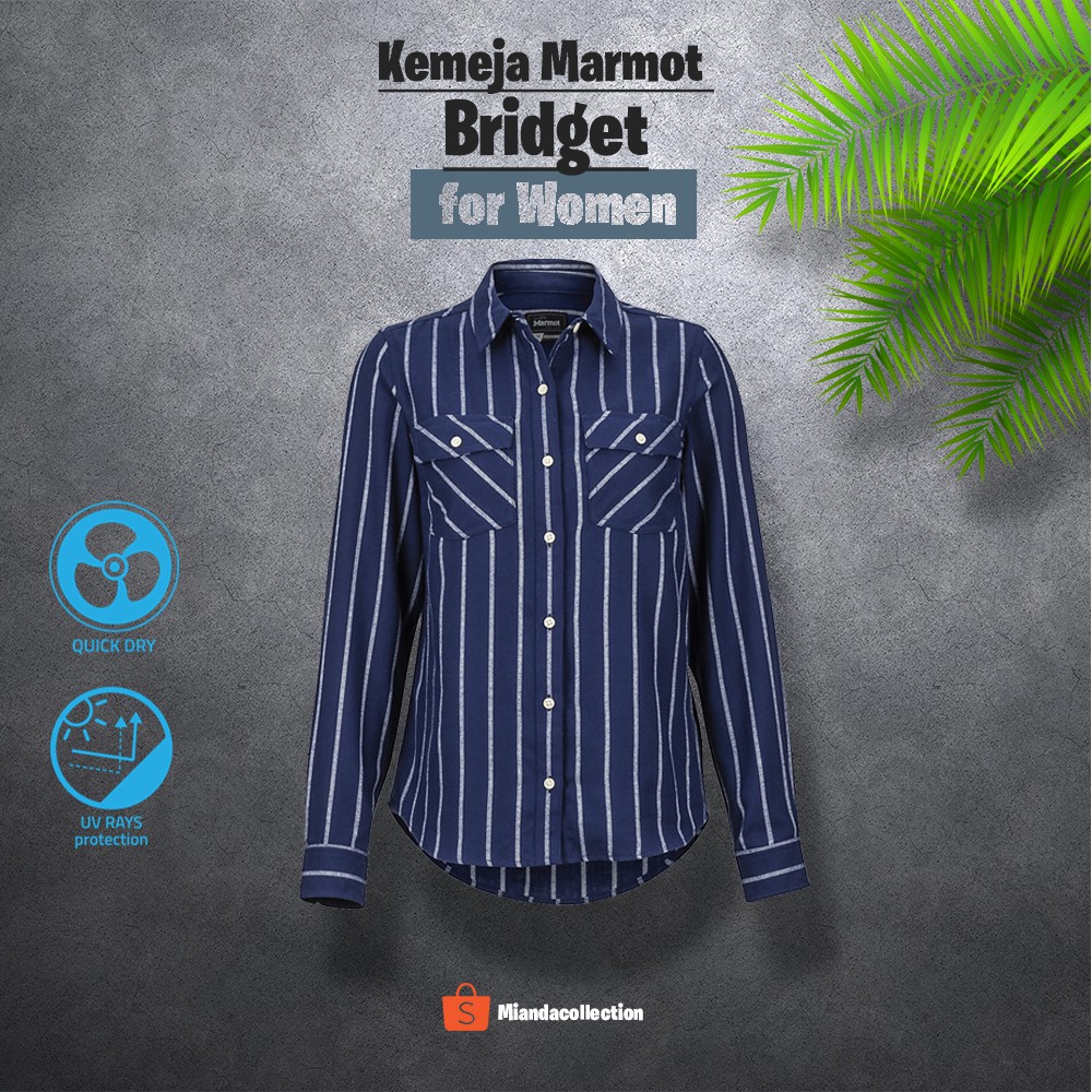 Kemeja Wanita Lengan Panjang Flannel Marmot Bridget Midweight Kemeja Flanel Wanita