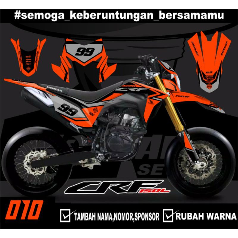 Sticker setiker stiker decal CRF 150 L (010) minimalis Fullbody-Dekal stiker Trail Supermoto