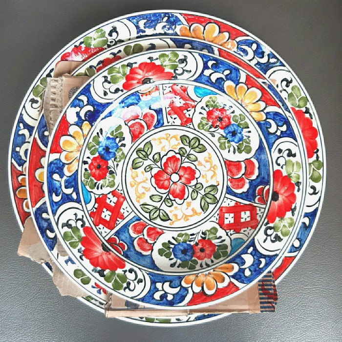 Homedecorbandung_Megaputeri | Barang Antik  | Hiasan Dinding Piring Antik (1Set 3Buah Piring Antik)|