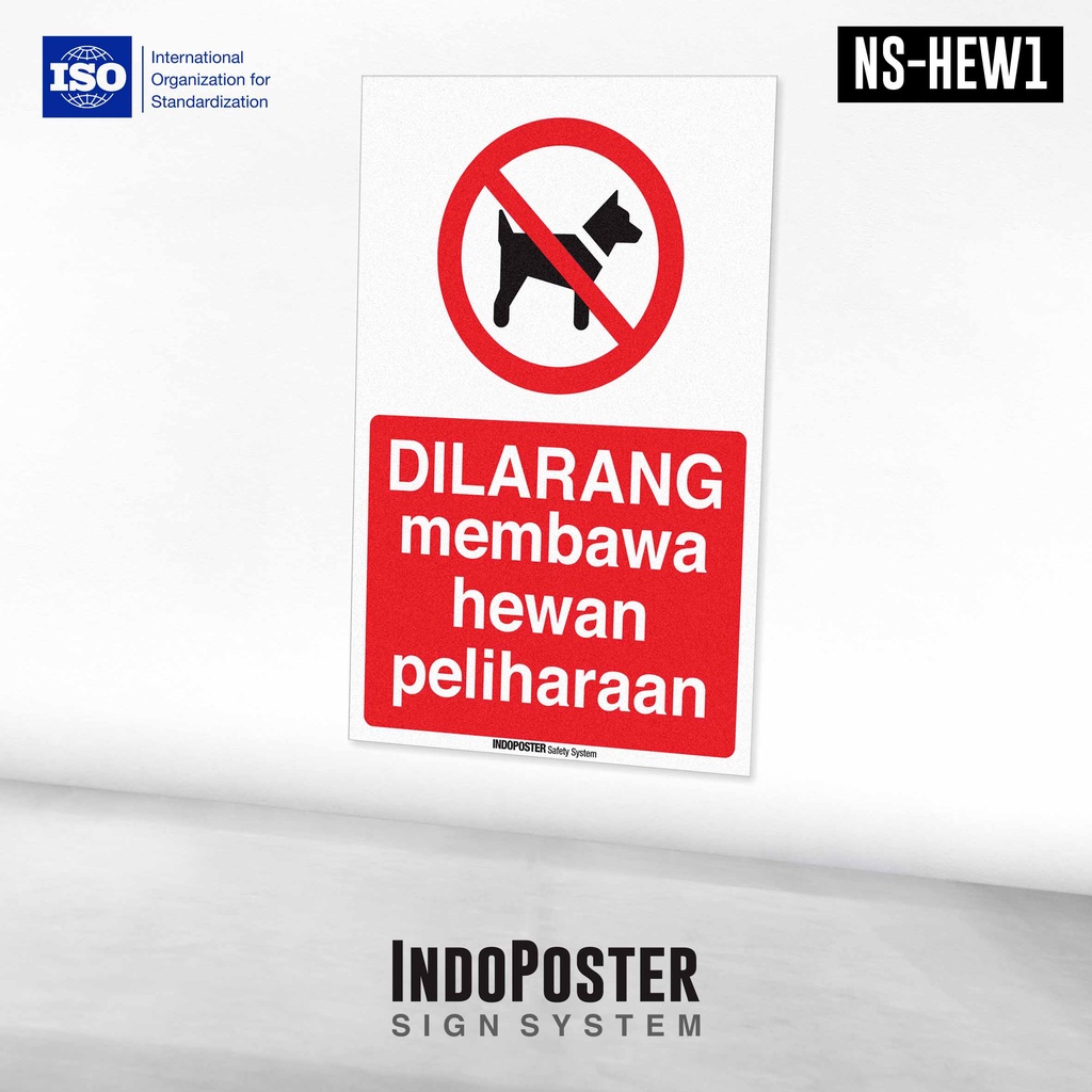 

Safety Sign Rambu K3 ISO Dilarang Membawa Hewan Peliharaan
