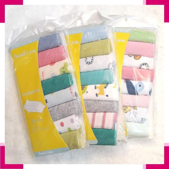 Catell love Washcloth Sapu Tangan Bayi Isi 8