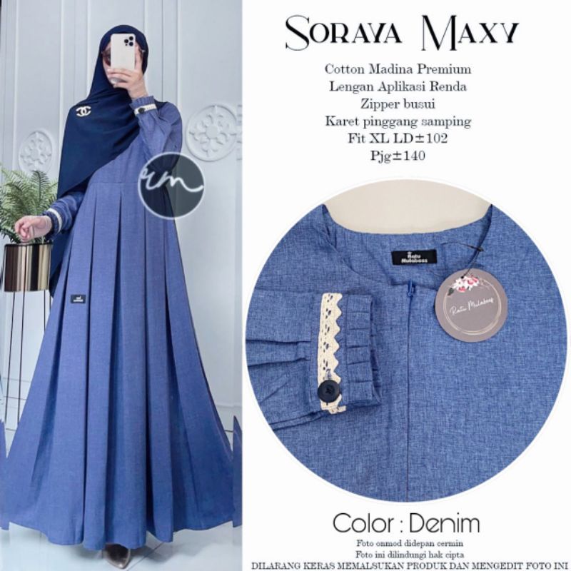 Soraya Maxy Dress Panjang Wanita by Ratu Mulabees