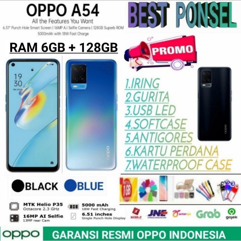 OPPO A54 RAM 6/128 GB | 4/64 GB GARANSI RESMI OPPO INDONESIA