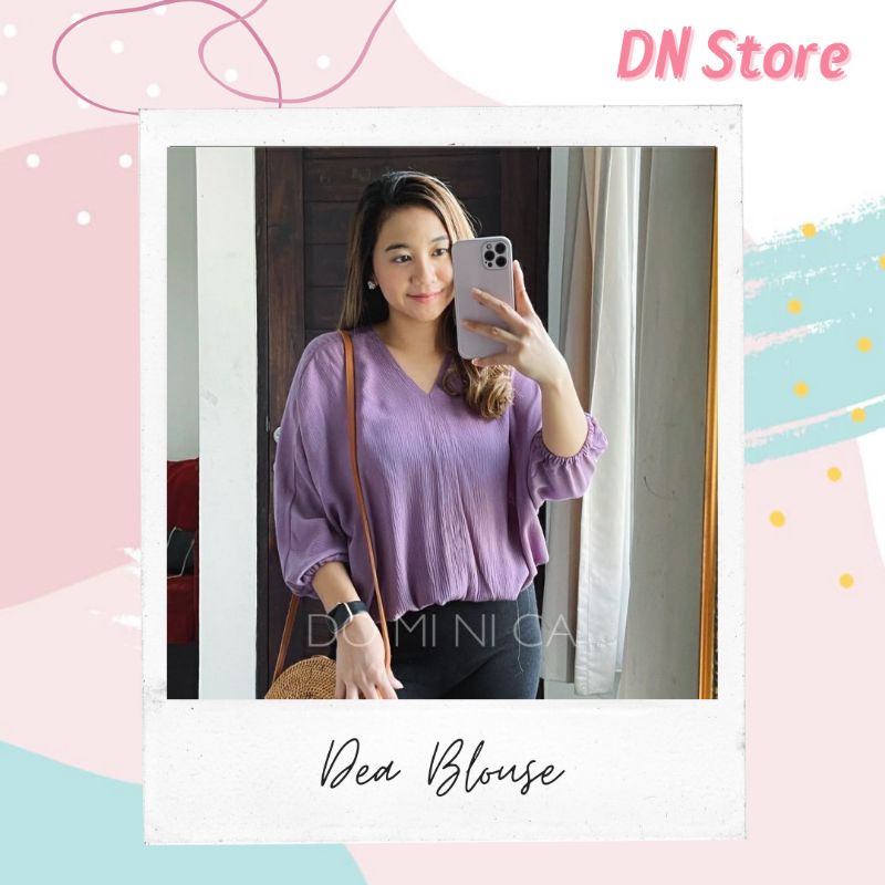 Blouse wanita korea style panjang fashion muslim kekinian murah Dea Oversize Blouse muat semua ukura