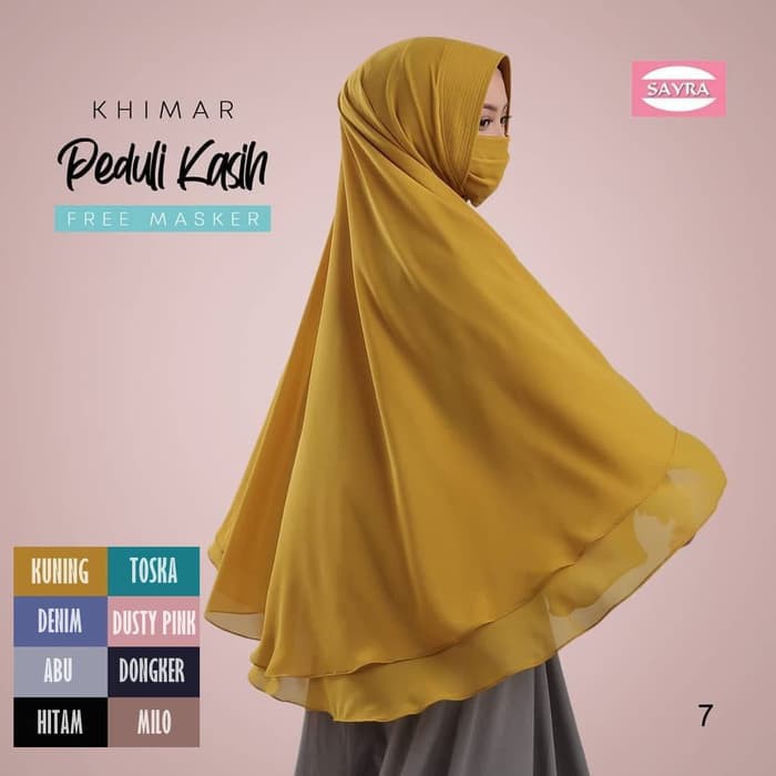 Langsung Order JILBAB MASKER KHIMAR PEDULI KASIH / hijab masker jilbab masker Murah