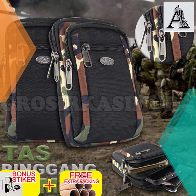 

Terlaris Tas Pinggang / Sarung / Tas Gunung Pinggang Army / Waist Bag MR0249