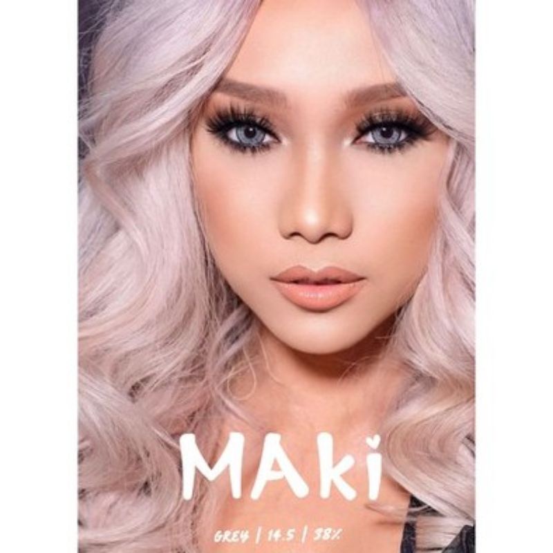 softlens MAKI by Urban Gray brown (NORMAL S/D 0.50 sampai -10.00)