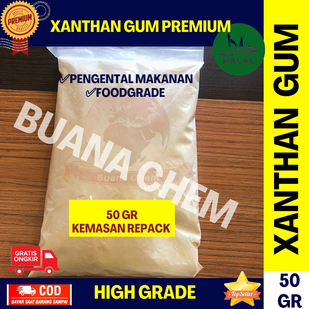 

Xanthan Gum 50 Gram Food Grade Halal / Xantan gum / Pengental Makanan Minuman