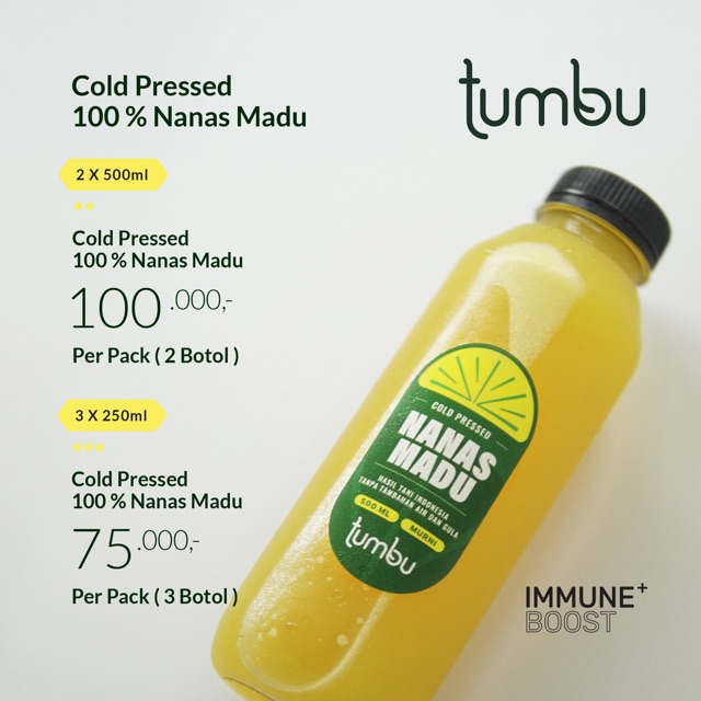 

Cold pressed nanas madu