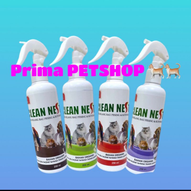 Clean Nest penghilang bau pesing poop pee kucing 250ml