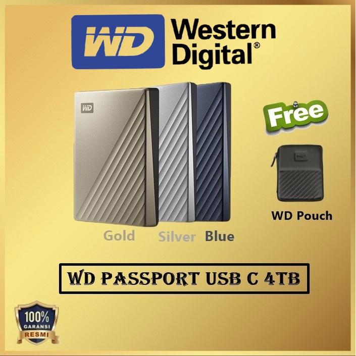 WD MY Passport Ultra USB-C 4TB USB Type C USBC USB C 4 TB