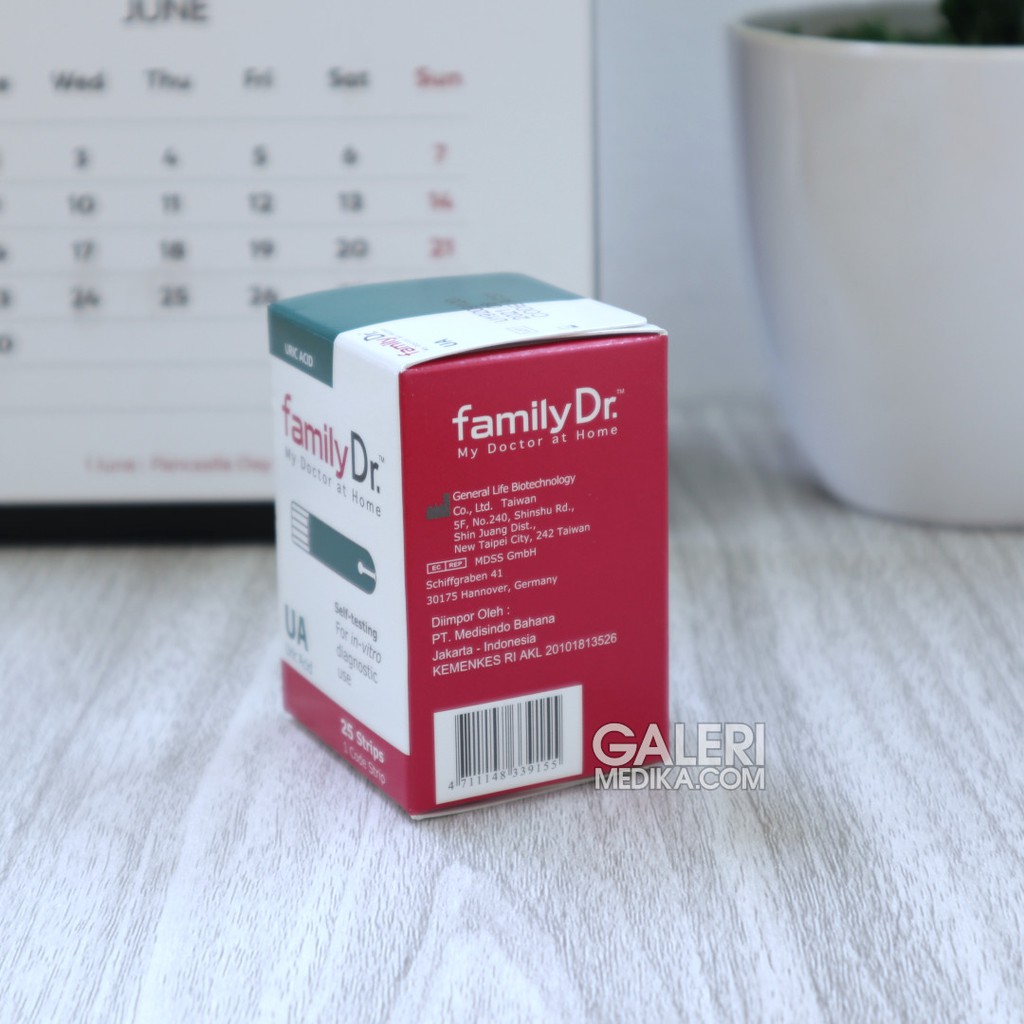 FamilyDr Strip Tes Asam Urat isi 25 - Uri Acid Familydr Strip