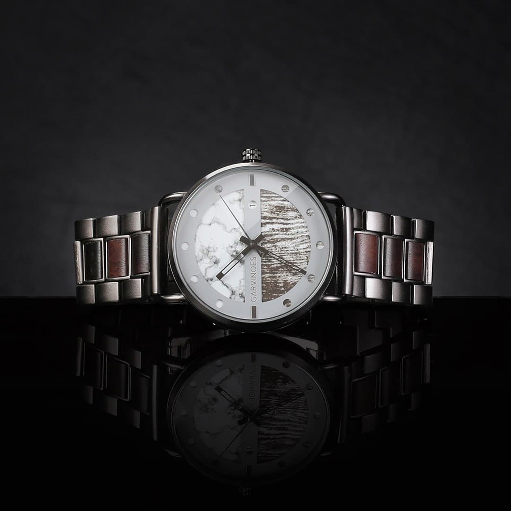 JAM TANGAN KAYU GARVINOES - Aviator Ebonywood / JAM TANGAN KAYU PRIA MURAH ASLI ORIGINAL