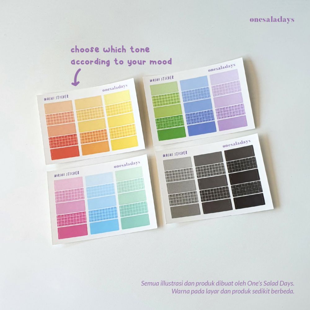

ONESALADAYS Washi Pieces Sticker Sheet / Stiker Kiss Cut
