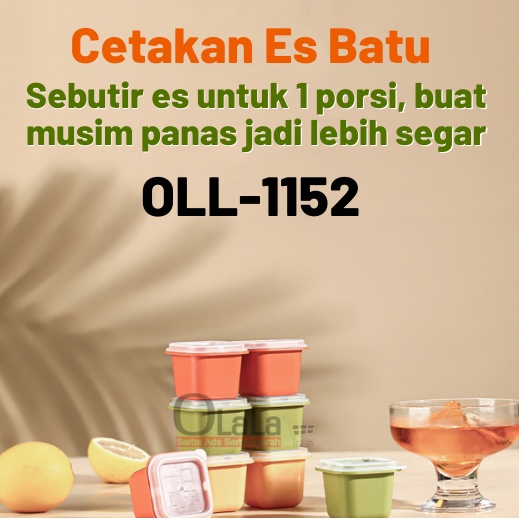 CETAKAN ES BATU JELLY COKLAT KOTAK FOOD GRADE DENGAN PENUTUP OLL-1152