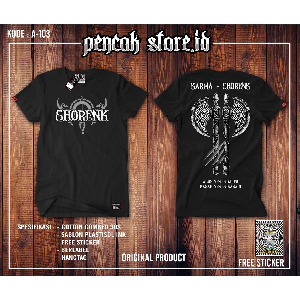 KAOS KARMA SHORENK PREMIUM TERBARU + BONUS KAOS DISTRO