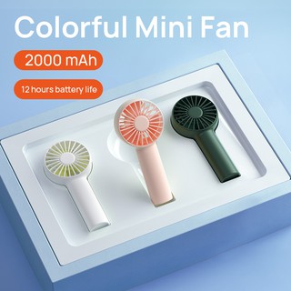 JISULIFE Kipas Angin Mini 2000 mAH Portable Small USB Rechargeable Handheld Fans