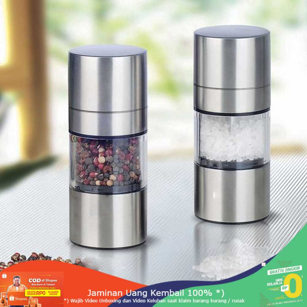 (BISA COD) RVOSTR Penggiling Biji Lada Manual Pepper Mill Grinder Stainless Steel - CIQ