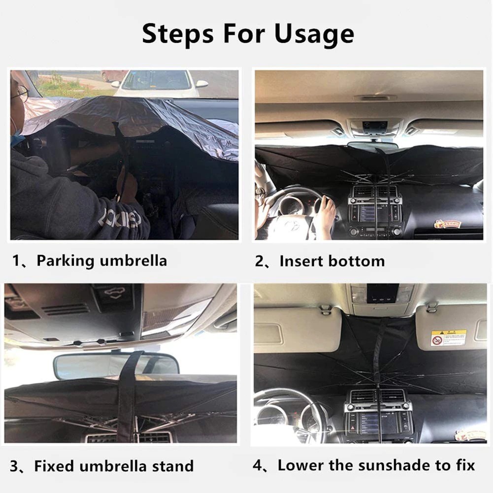 Payung Mobil Sunshield Dapat Dilipat  Penutup Kaca Mobil Depan Penahan Panas Model Payung Cover Mobil Kaca BESAR Mobil Sedan SUV CRV