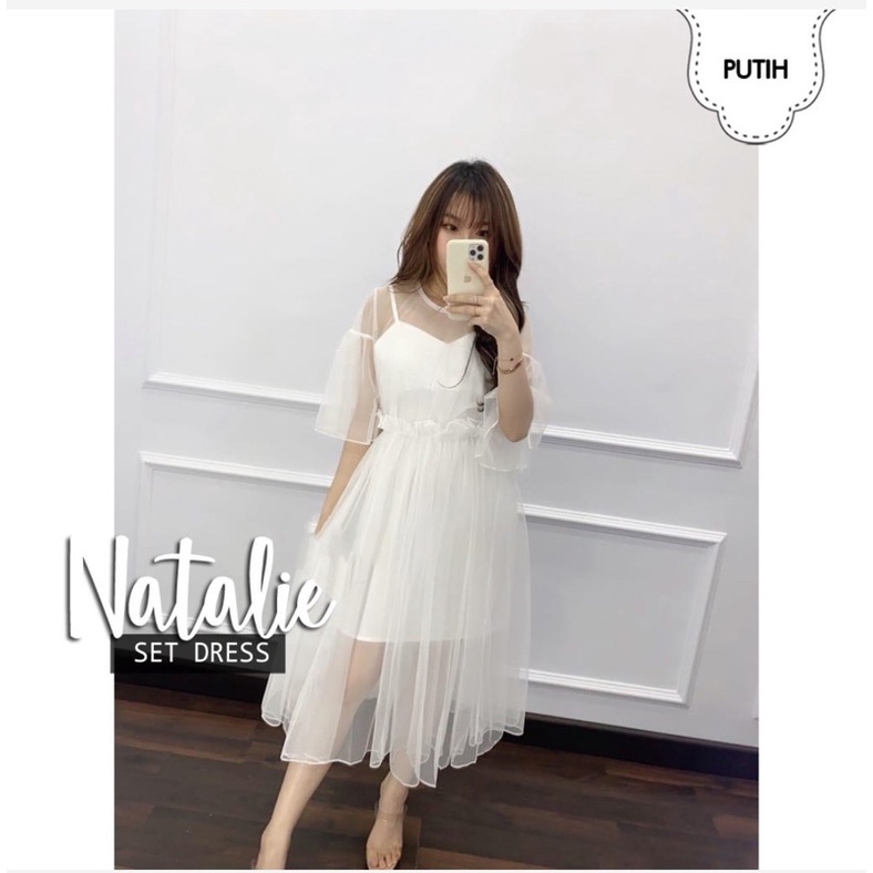 NATALIE SET PARTY DRESS / MIDI DRESS NATALIE CANTIK / DRESS WANITA MODEL BARU / FASHION WANITA KEKINIAN / DRESS WANITA MURAH