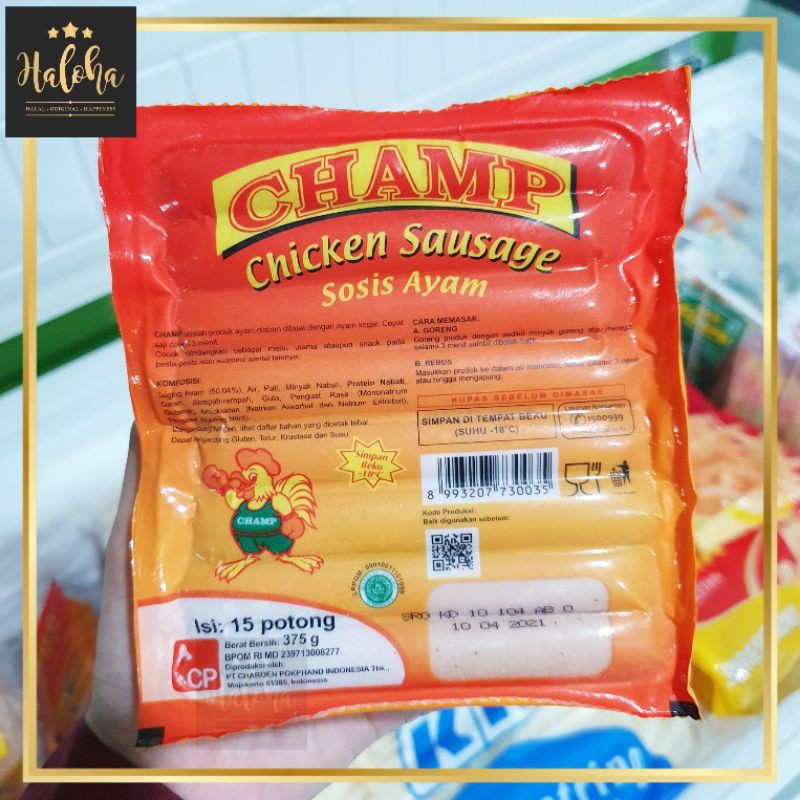 Champ Chicken Sausage / Sosis Ayam 375g isi 15