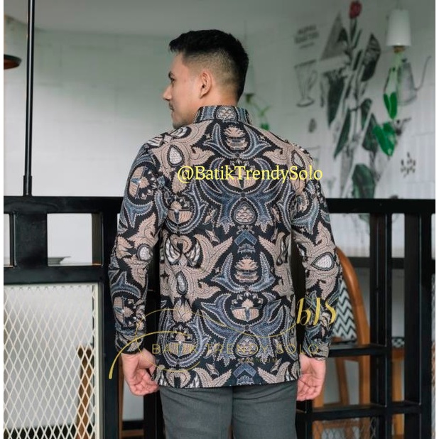 Hem  Kemeja Baju Batik Pria Cowok Laki Laki Slimfit Full Lapis Furing Lengan Panjang Lengan Pendek Original Asli Batik Jumanta Solo Laweyan Size S M L Xl XXL Bahan Katun Premium  909