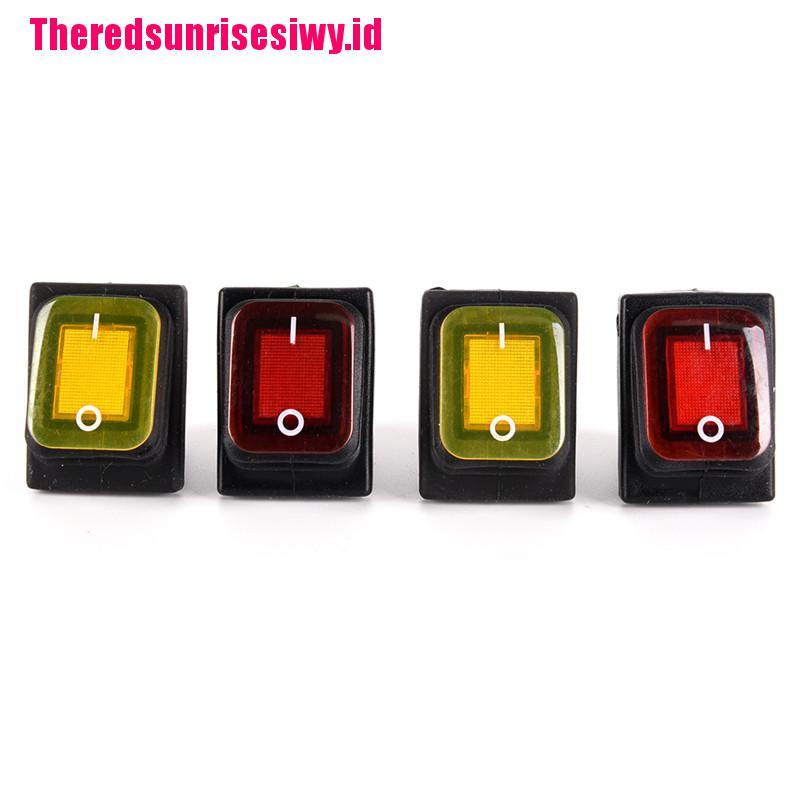 【Theredsunrisesiwy.id】Waterproof 4 Pin 12V LED Rocker Toggle Switch Momentary Car Boat Marine On-off