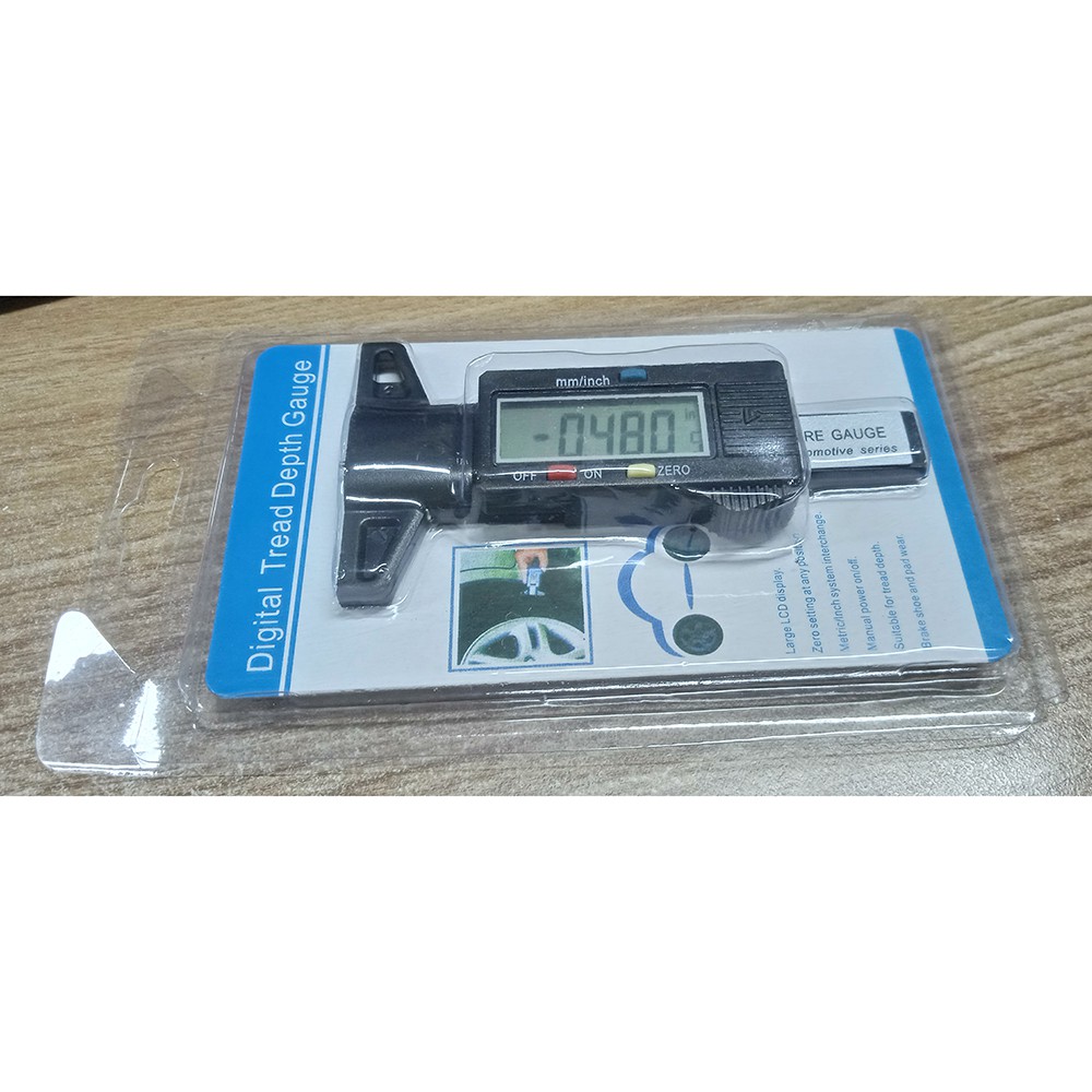 Alat Ukur Kedalaman Ban Digital Tyre Tread Depth Gauge - QST-601 - Black / Alat Ukur Ban