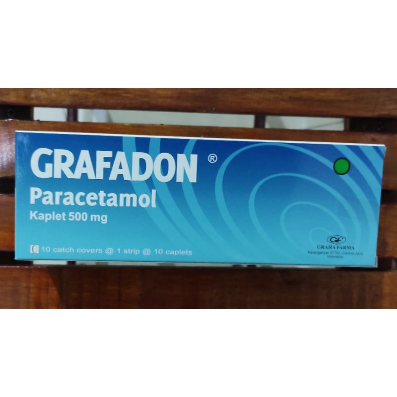 Paracetamol Grafadon 500 Mg / Meredakan sakit kepala / sakit gigi / Demam / Nyeri / 10 Strip (Box)