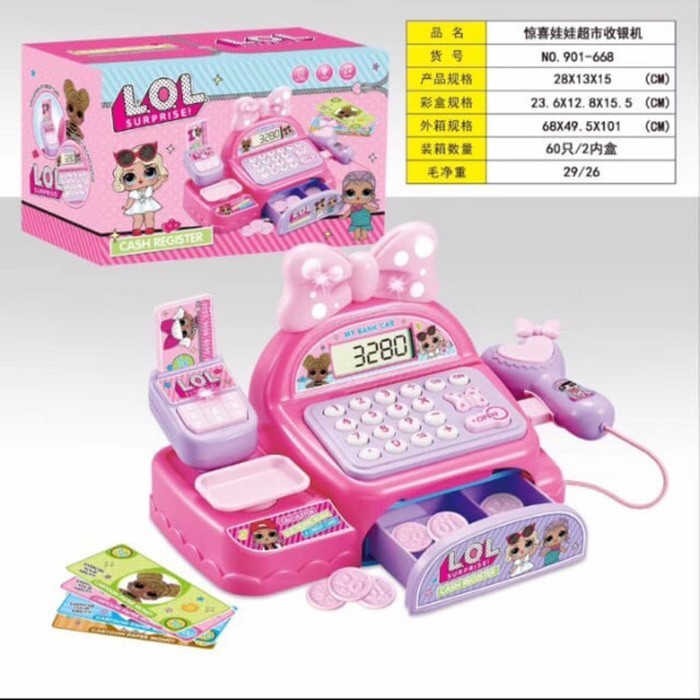 

AM - LOL Surprise Cash Register Mesin Kasir Anak Pita Pink