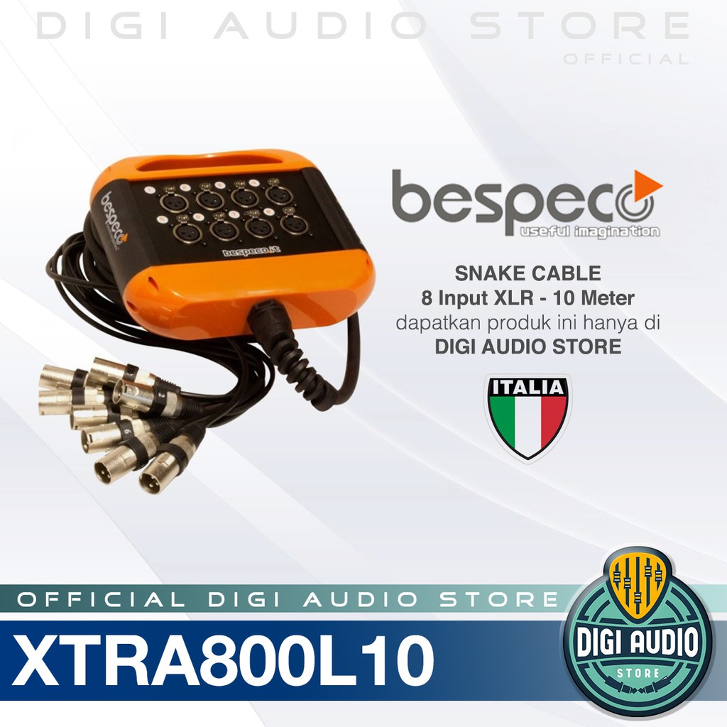 Snake Cable Bespeco XTRA800L10 Kabel Junction Box 8 Input - 10 meter