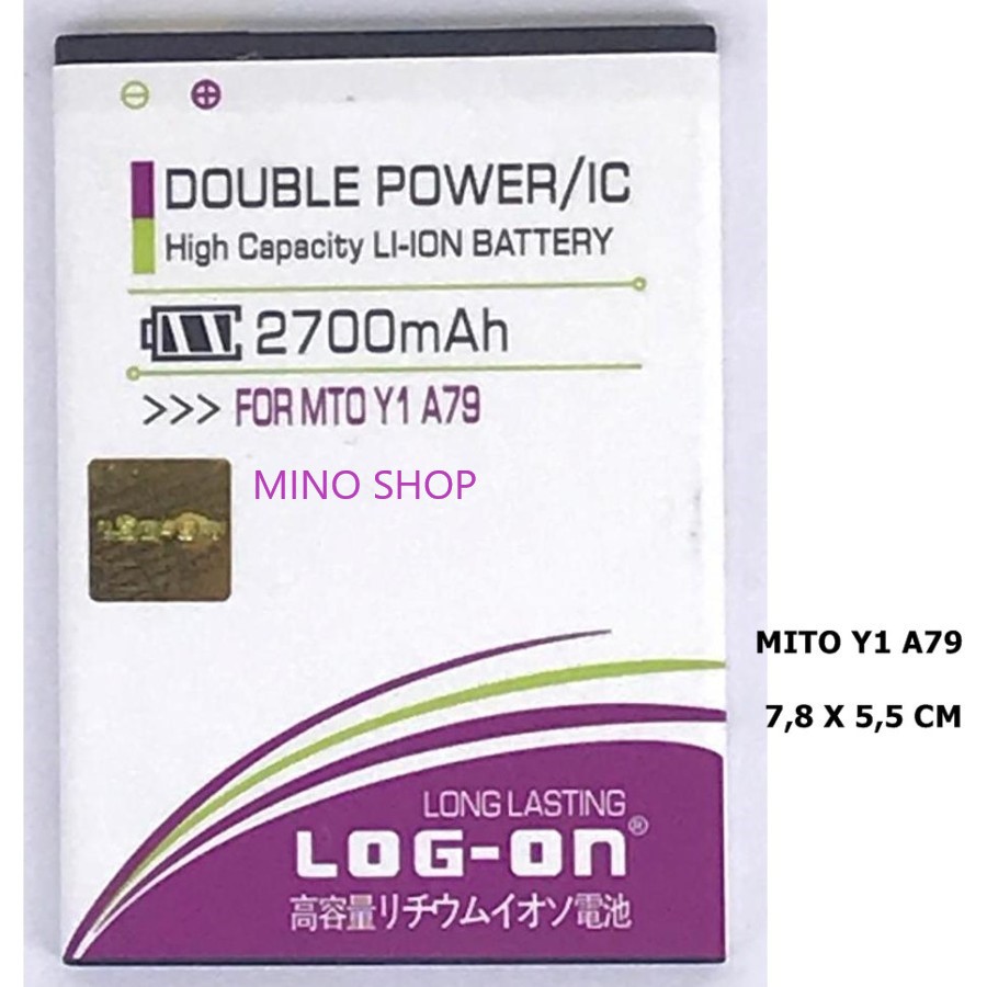 BATERAI MITO Y1 A79 - BA000139 - LOG ON DOUBLE POWER BATRE