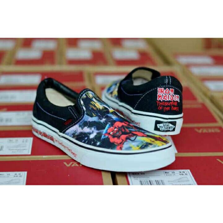 GROSIR Sepatu Vans Slip On Iron Maiden Import Premium ORI MURAH