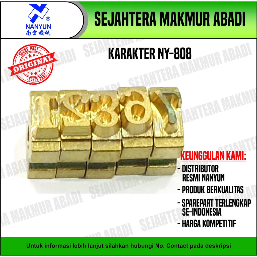 KARAKTER KUNINGAN DATE CODING NY - 808 A