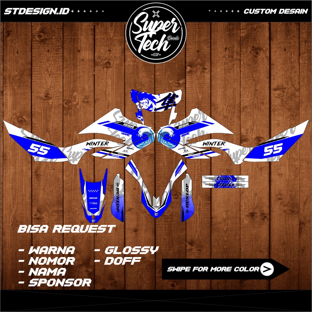 Decal WR155 Full Body Variasi Decal WR Supermoto Aksesoris Stiker Dekal Motor Yamaha WR 155 R